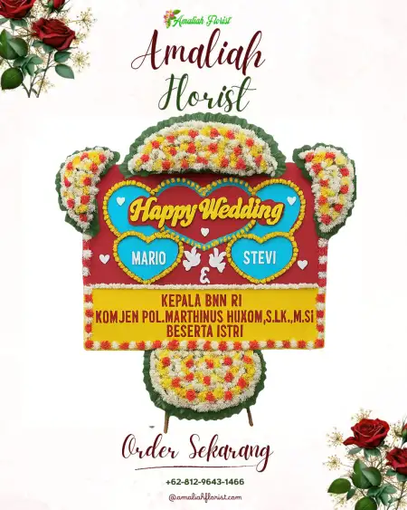 Papan Bunga Pernikahan Winongan